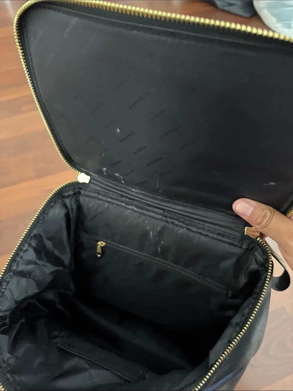 Versace black backpack